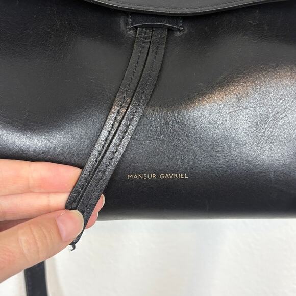 Mansur Gavriel Lady Bag Hard Leather Medium Size Tote Crossbody Style - Picture 8 of 13